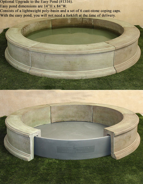 Giannini’s Garden Ornaments  Chateau Pond Outdoor Water Fountain