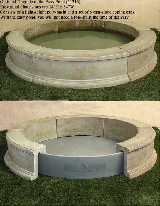 Giannini’s Garden Ornaments  Fonte Acanto Pond Outdoor Water Fountain