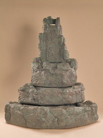 Al's Garden Art Corner Rock Tiered Outdoor Fountain