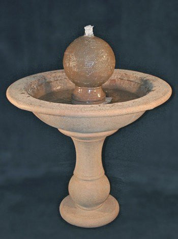 Al's Garden Art Tall Garden Sphere Cast Stone Fountain