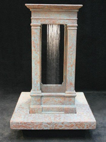 Al's Garden Art Old World Center Rain Outdoor Water Fountain, Short