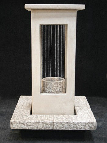Al's Garden Art Smooth Curtain Rain Outdoor Fountain - Short with Column