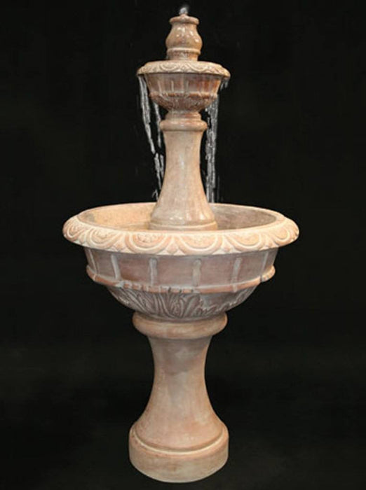 Al's Garden Art Roma Tiered Cast Stone Garden Fountain - Medium