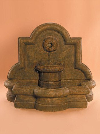 Al's Garden Art Rosette Quatrefoil Wall Outdoor Fountain