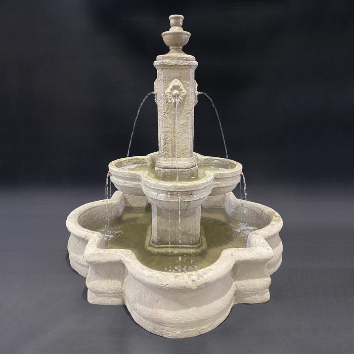 Al's Garden Art Diamante Fountain with 66" Quatrefoil Basin