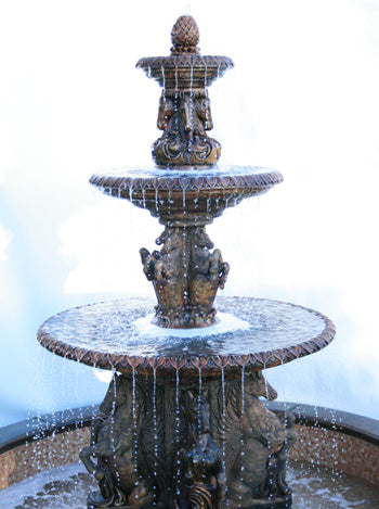 Al's Garden Art 3 Tier Cavalli Outdoor Water Fountain For Pond