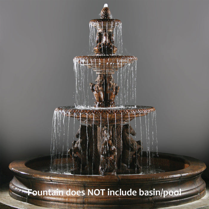 Al's Garden Art 3 Tier Cavalli Outdoor Water Fountain For Pond