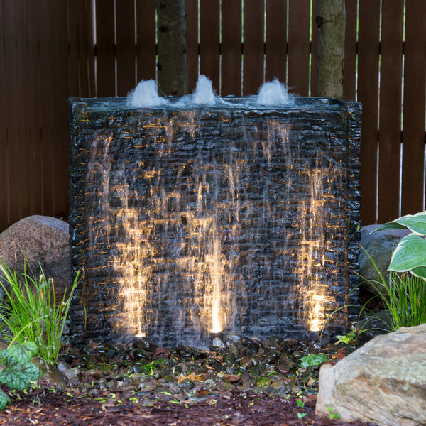 Aquascape Stacked Slate Spillway Wall Landscape Fountain Kit - 32-inch