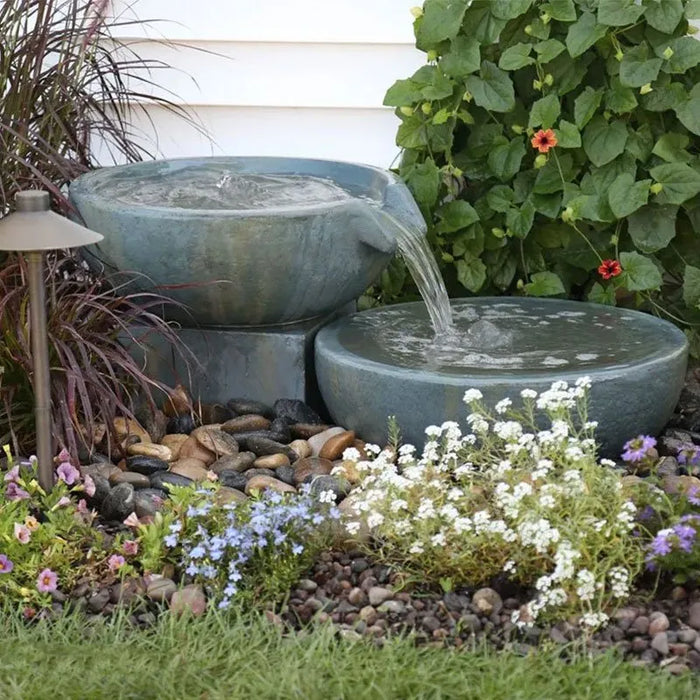 Aquascape Spillway Bowl And Basin Fountain Kit-Patina- 19″ / 21″ Dia