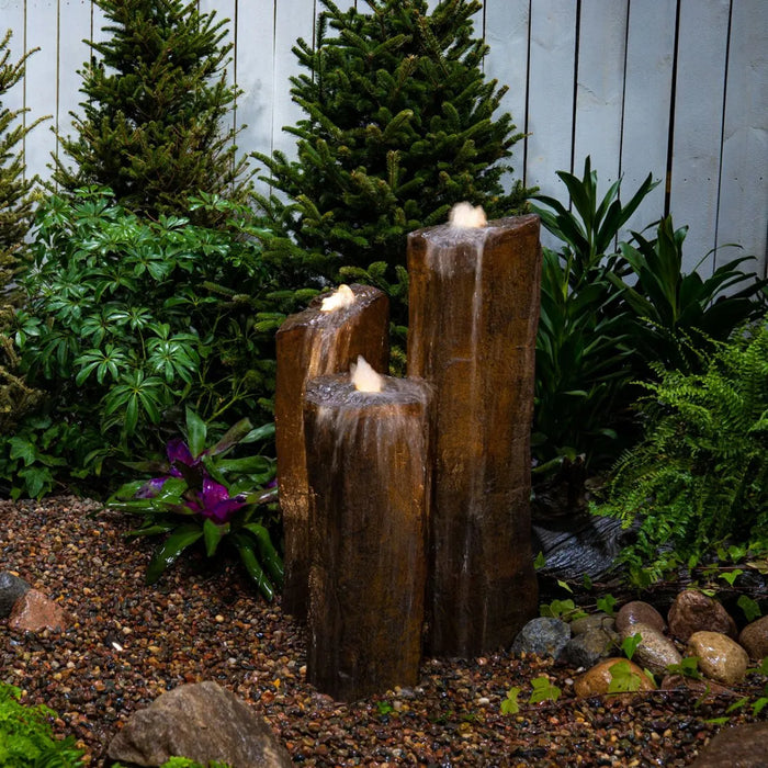 Aquascape Faux Basalt Column Set of 3 Fountain Kit – 24″, 30″, 36″ H