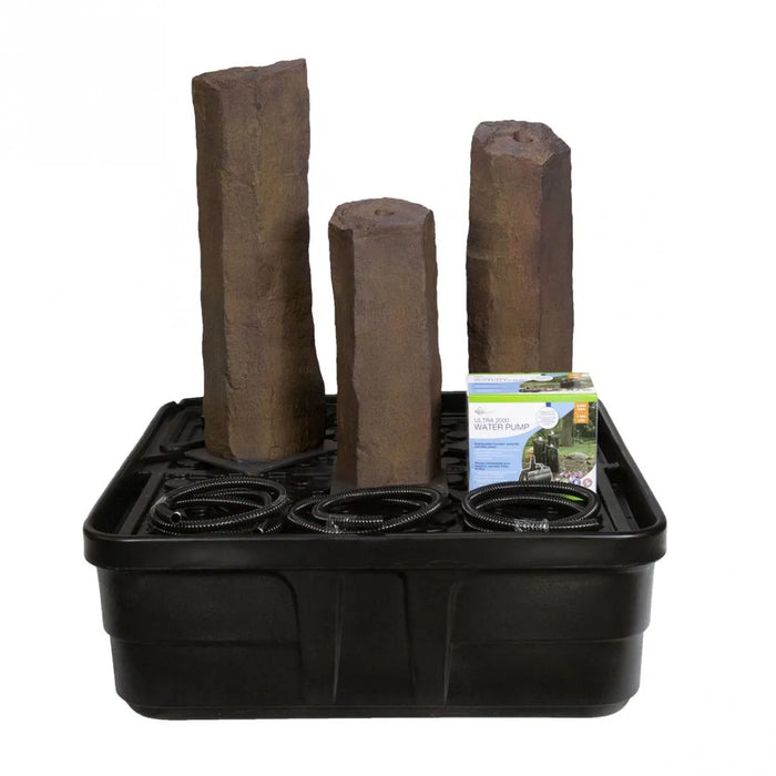 Aquascape Faux Basalt Column Set of 3 Fountain Kit – 24″, 30″, 36″ H