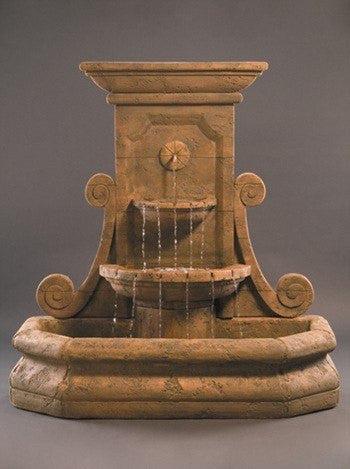 Al's Garden Art Grande Volute Wall Outdoor Fountain