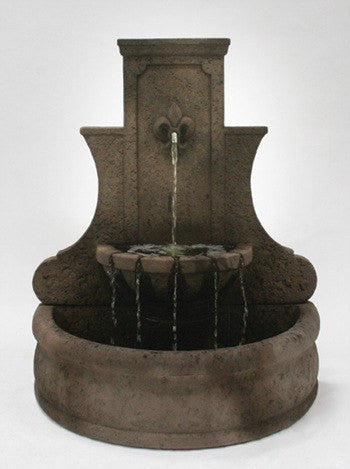 Al's Garden Art Fleur De Lis Wall Outdoor Fountain