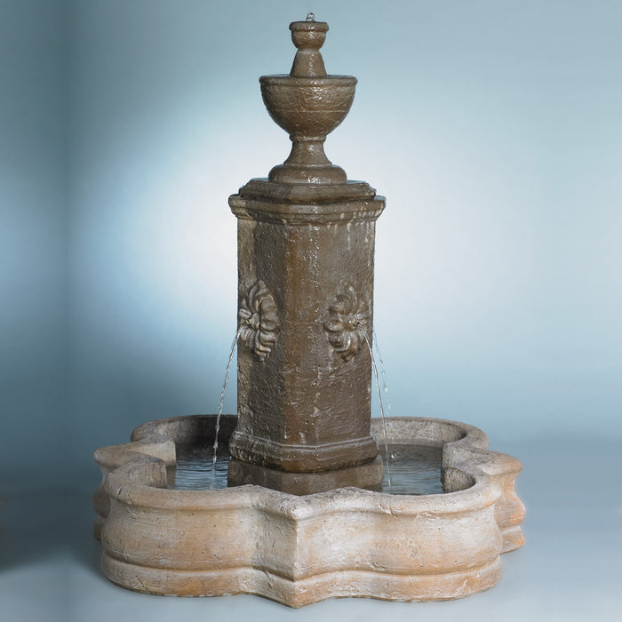 Al's Garden Art Rosatito Fountain with Quatrefoil Basin