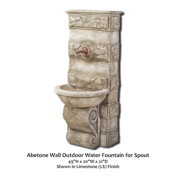 Giannini’s Garden Ornaments Abetone Wall Outdoor Water Fountain for Spout