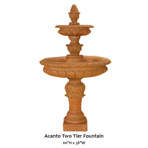 Giannini's Garden Ornaments Acanto Two Tier Fountain
