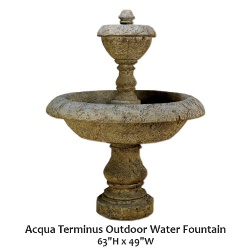 Giannini’s Garden Ornaments Acqua Terminus Outdoor Water Fountain