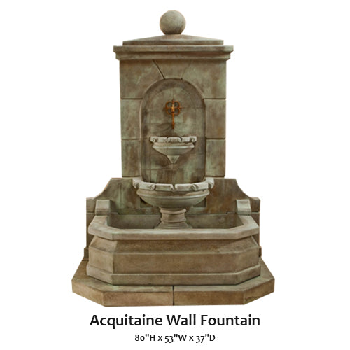 Giannini’s Garden Ornaments Acquitaine Wall Fountain