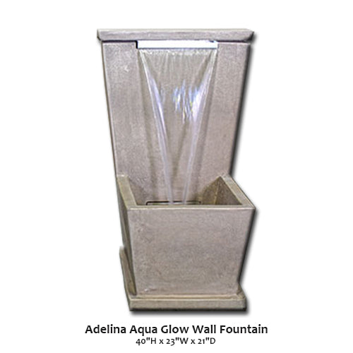 Giannini’s Garden Ornaments Adelina Aqua Glow Wall Fountain