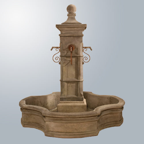 Giannini’s Garden Ornaments  Aquitaine Fountain With 70" Monaco Pond