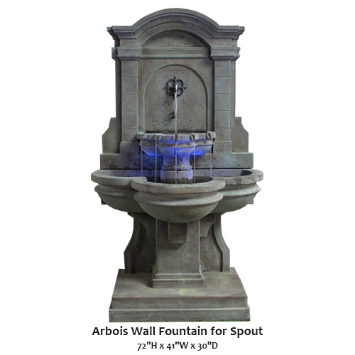 Giannini’s Garden Ornaments  Arbois Wall Fountain for Spout
