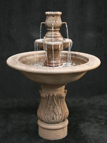 Al's Garden Art Assisi Garden Water Fountain with Smooth Cobra Pedestal