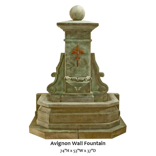 Giannini’s Garden Ornaments  Avignon Wall Fountain