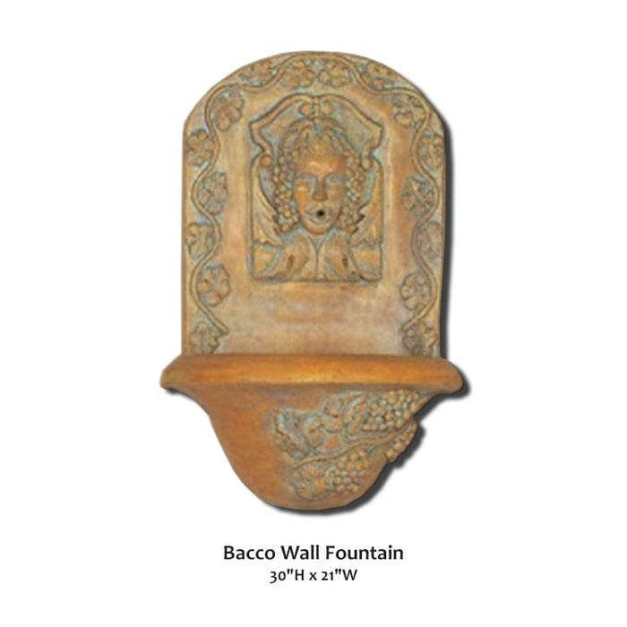 Giannini’s Garden Ornaments Bacco Wall Fountain