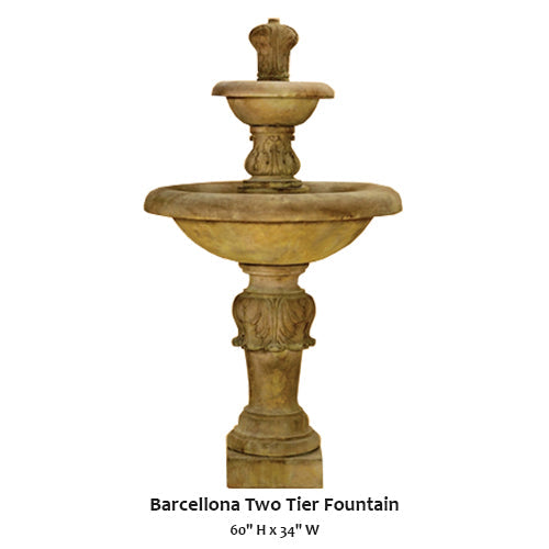 Giannini’s Garden Ornaments  Barcellona Two Tier Fountain