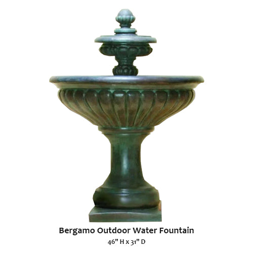 Giannini’s Garden Ornaments  Bergamo Outdoor Water Fountain
