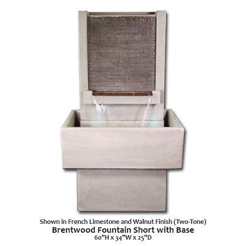 Giannini’s Garden Ornaments  Brentwood Fountain Short with Base