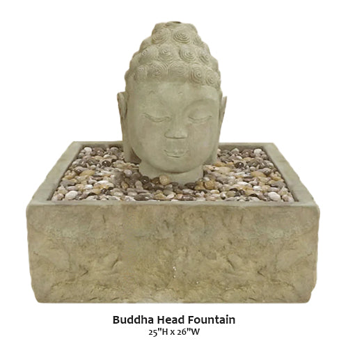 Giannini’s Garden Ornaments Buddha Head Fountain