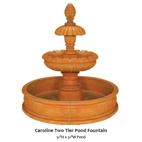 Giannini’s Garden Ornaments Caroline Two Tier Pond Fountain