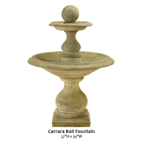 Giannini’s Garden Ornaments Carrara Ball Fountain