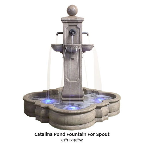 Giannini’s Garden Ornaments  Catalina Pond Fountain For Spout