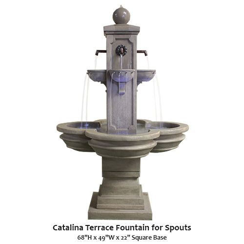 Giannini’s Garden Ornaments Catalina Terrace Fountain for Spouts