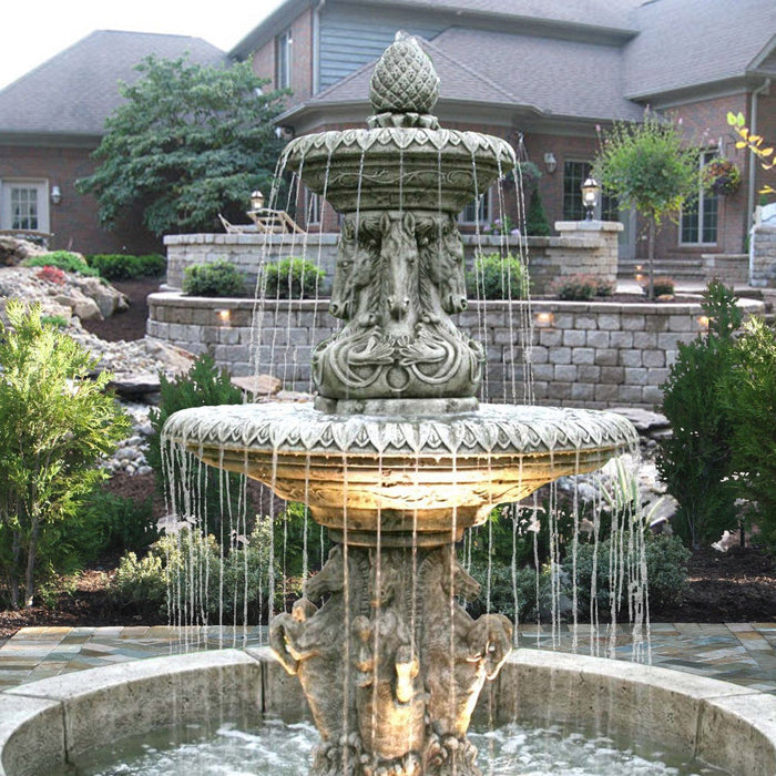 Al's Garden Art Cavalli Outdoor Fountain with Fiore Pond