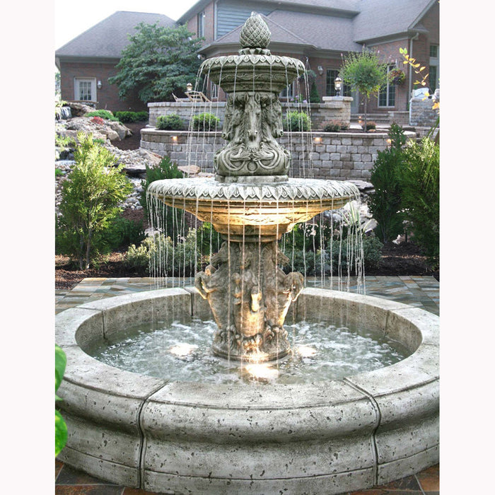 Al's Garden Art Cavalli Outdoor Fountain with Fiore Pond