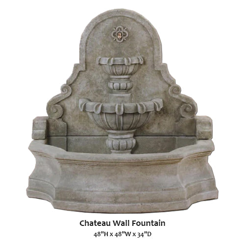 Giannini’s Garden Ornaments  Chateau Wall Fountain