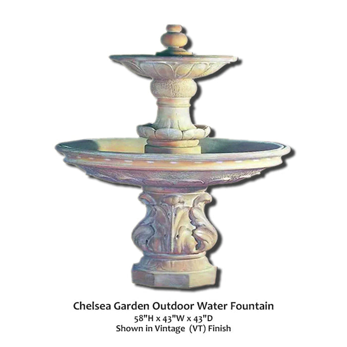 Giannini’s Garden Ornaments  Chelsea Garden Outdoor Water Fountain