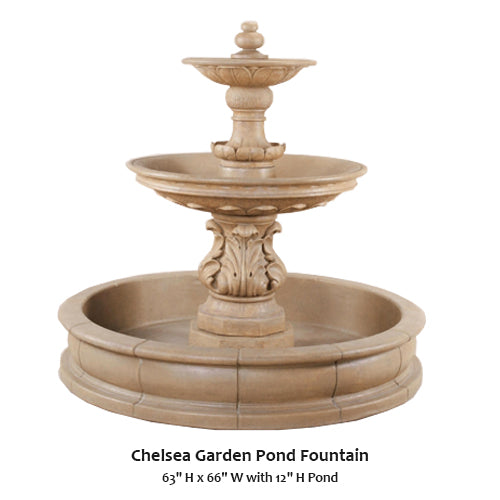 Giannini’s Garden Ornaments  Chelsea Garden Pond Fountain