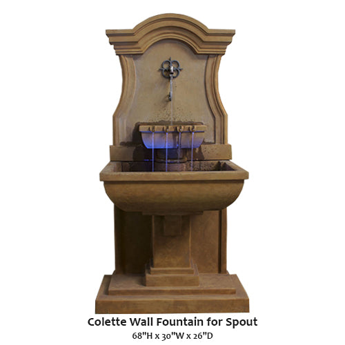 Giannini’s Garden Ornaments  Colette Wall Fountain for Spout