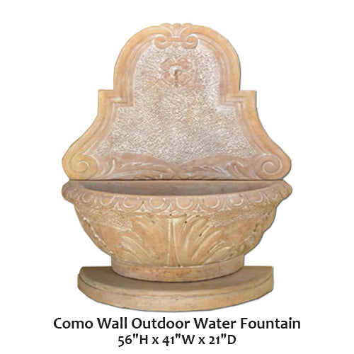 Giannini’s Garden Ornaments  Como Wall Outdoor Water Fountain