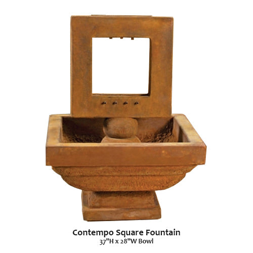 Giannini’s Garden Ornaments  Contempo Square Fountain