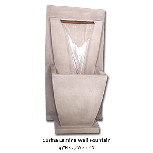 Giannini’s Garden Ornaments  Corina Lamina Wall Fountain