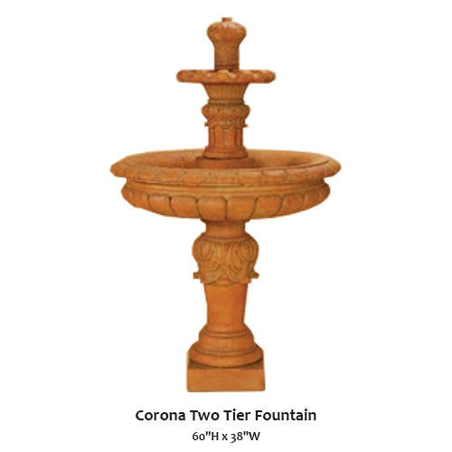 Giannini’s Garden Ornaments  Corona Two Tier Fountain