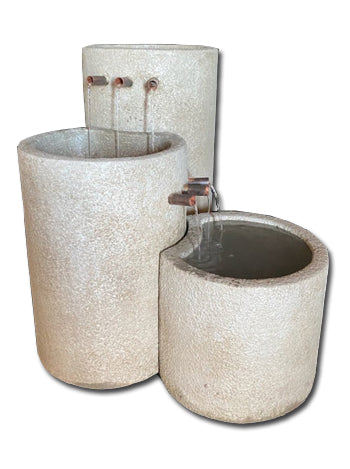 Al's Garden Art Cylinder Streams Cascade Fountain