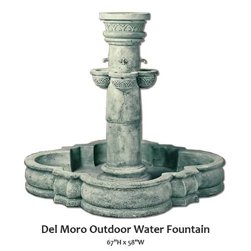 Giannini’s Garden Ornaments  Del Moro Outdoor Water Fountain