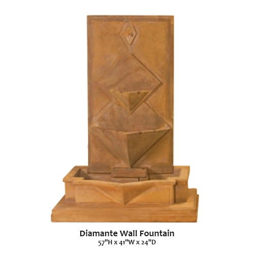 Giannini’s Garden Ornaments Diamante Wall Fountain