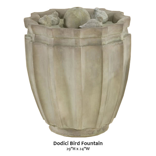 Giannini’s Garden Ornaments Dodici Bird Fountain